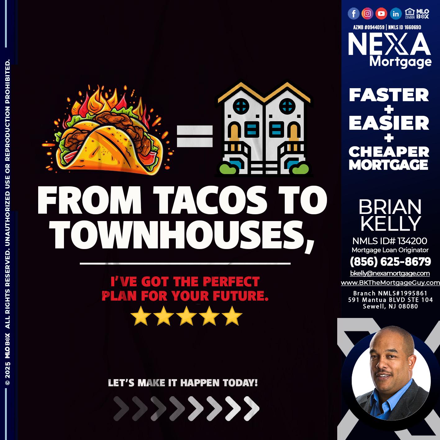 from tacos to - Brian S. Kelly -Loan Officer