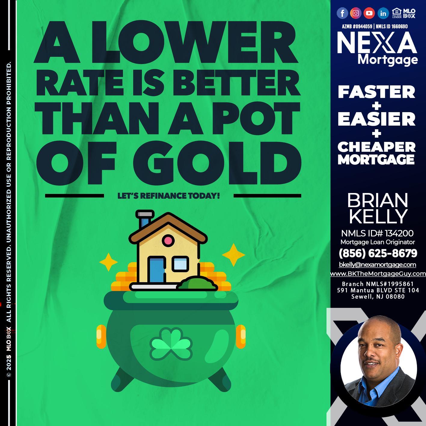 A LOWER RATE - Brian S. Kelly -Loan Officer