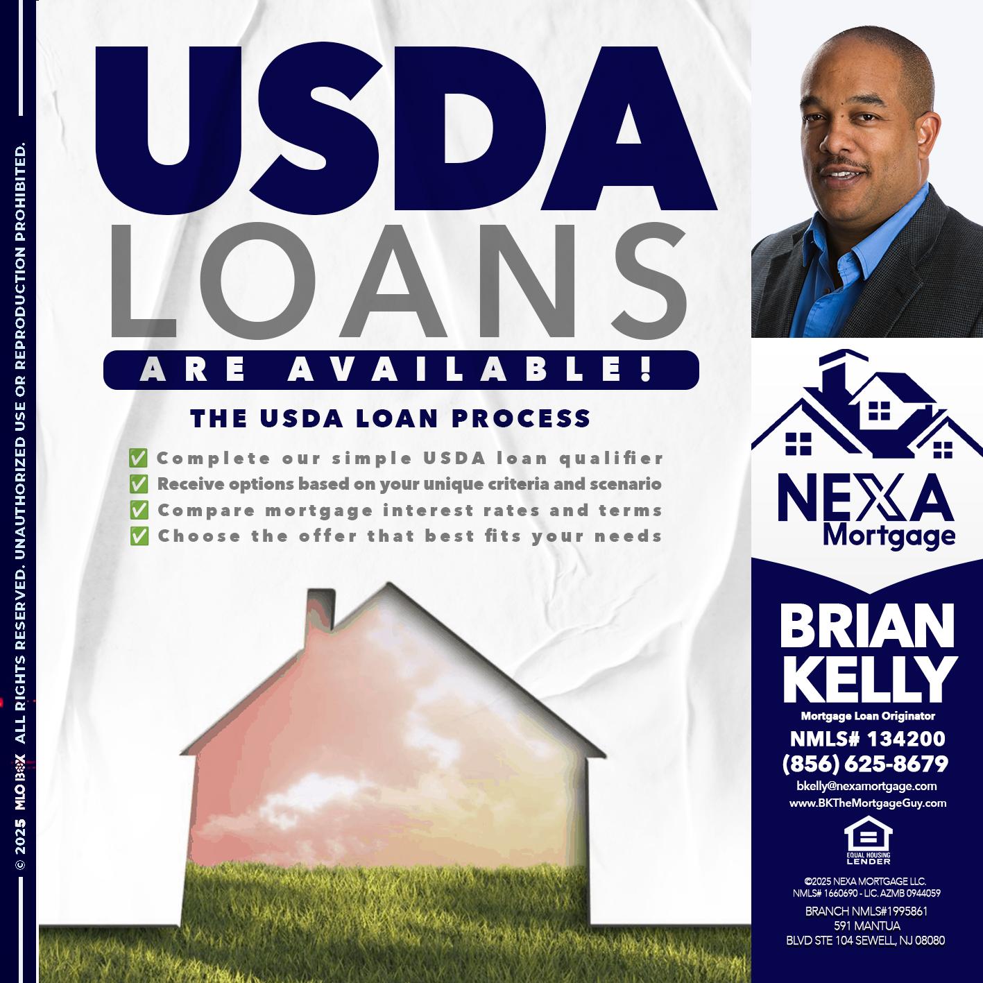USDA LOANS - Brian S. Kelly -Loan Officer