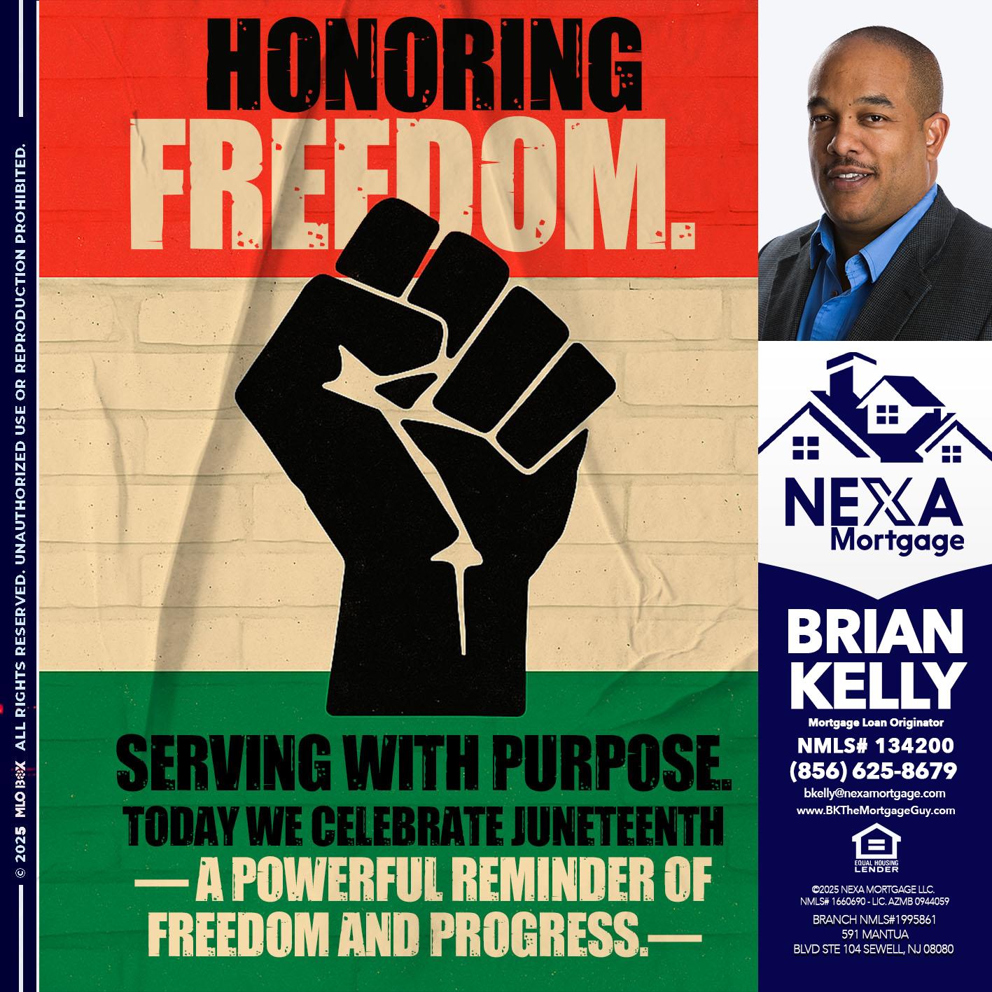 HONORING FREEDOM - Brian S. Kelly -Loan Officer