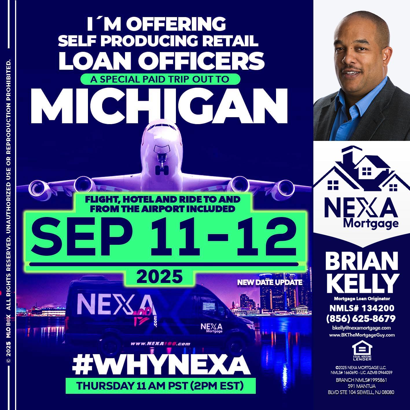 michigan sep 11-12 - Brian S. Kelly -Loan Officer
