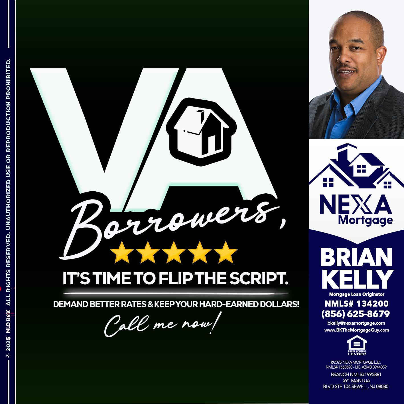 VA BORROWERS - Brian S. Kelly -Loan Officer