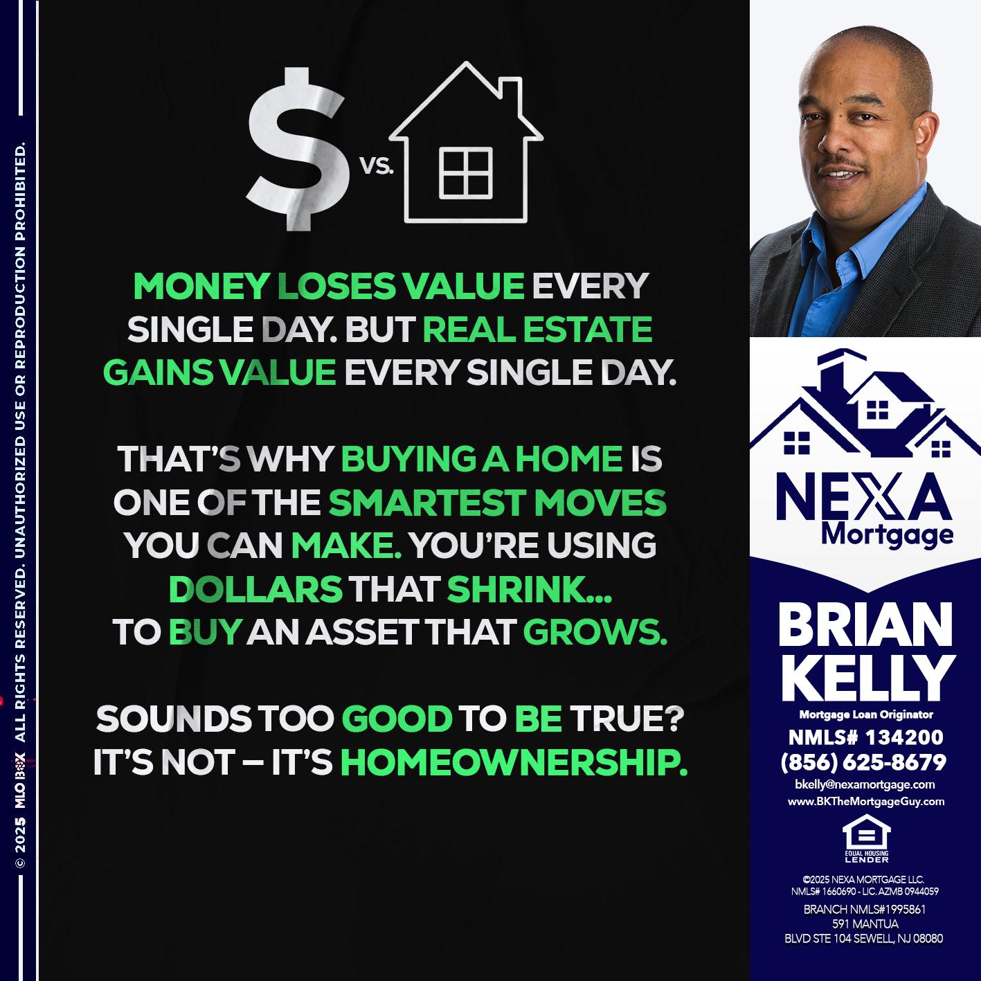 MONEY LOSES VALUE - Brian S. Kelly -Loan Officer