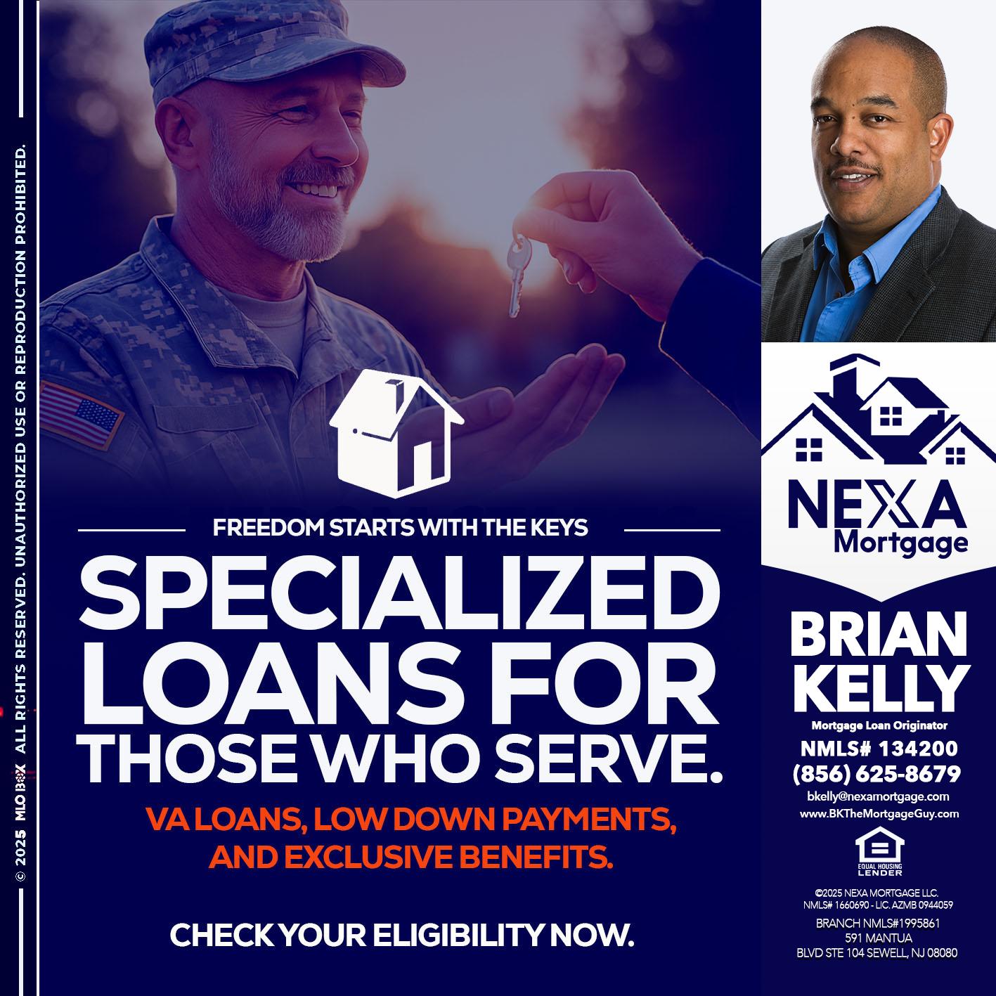 SPECIALIZED LOANS - Brian S. Kelly -Loan Officer