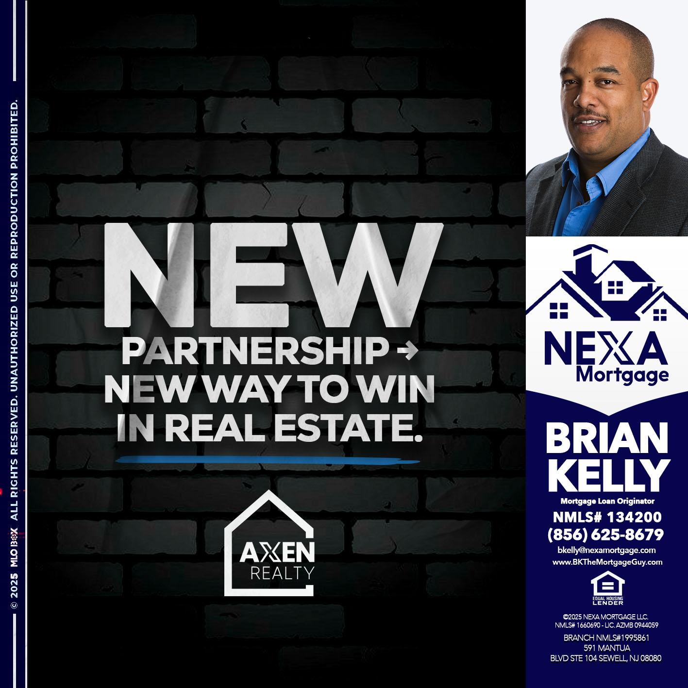 new partnership - Brian S. Kelly -Loan Officer
