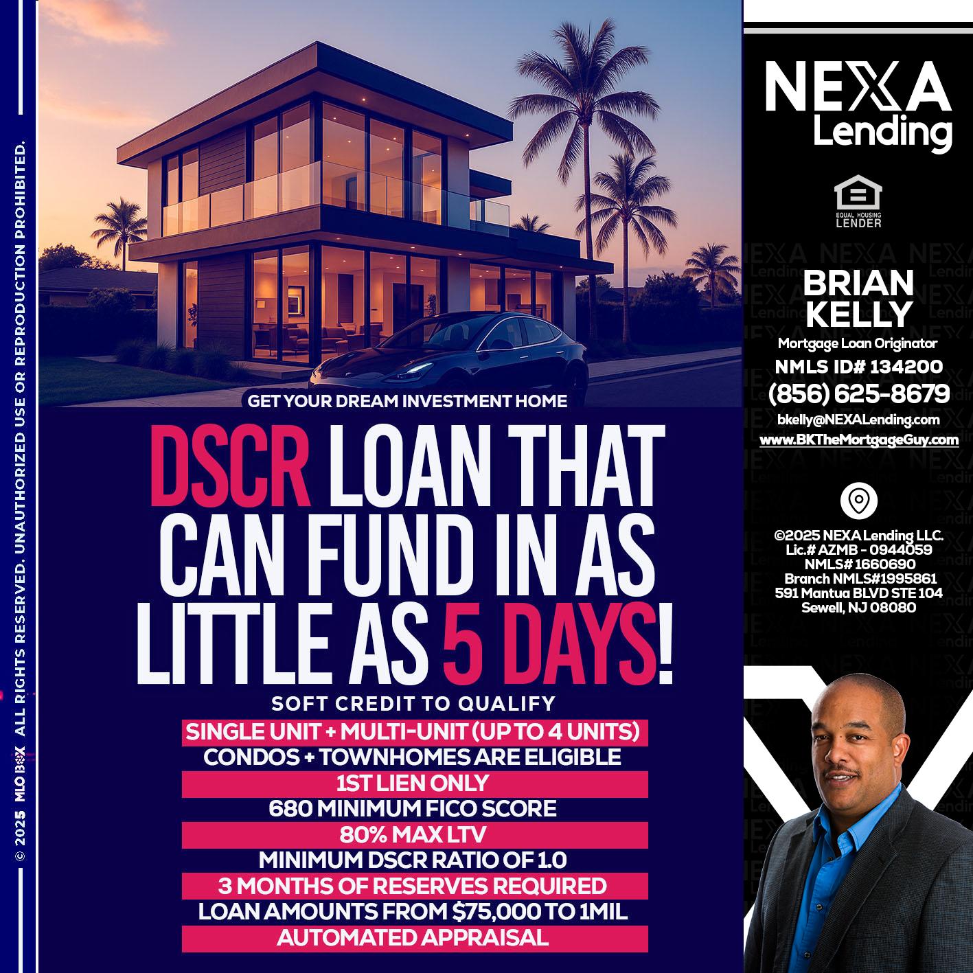 DSCR - Brian S. Kelly -Loan Officer