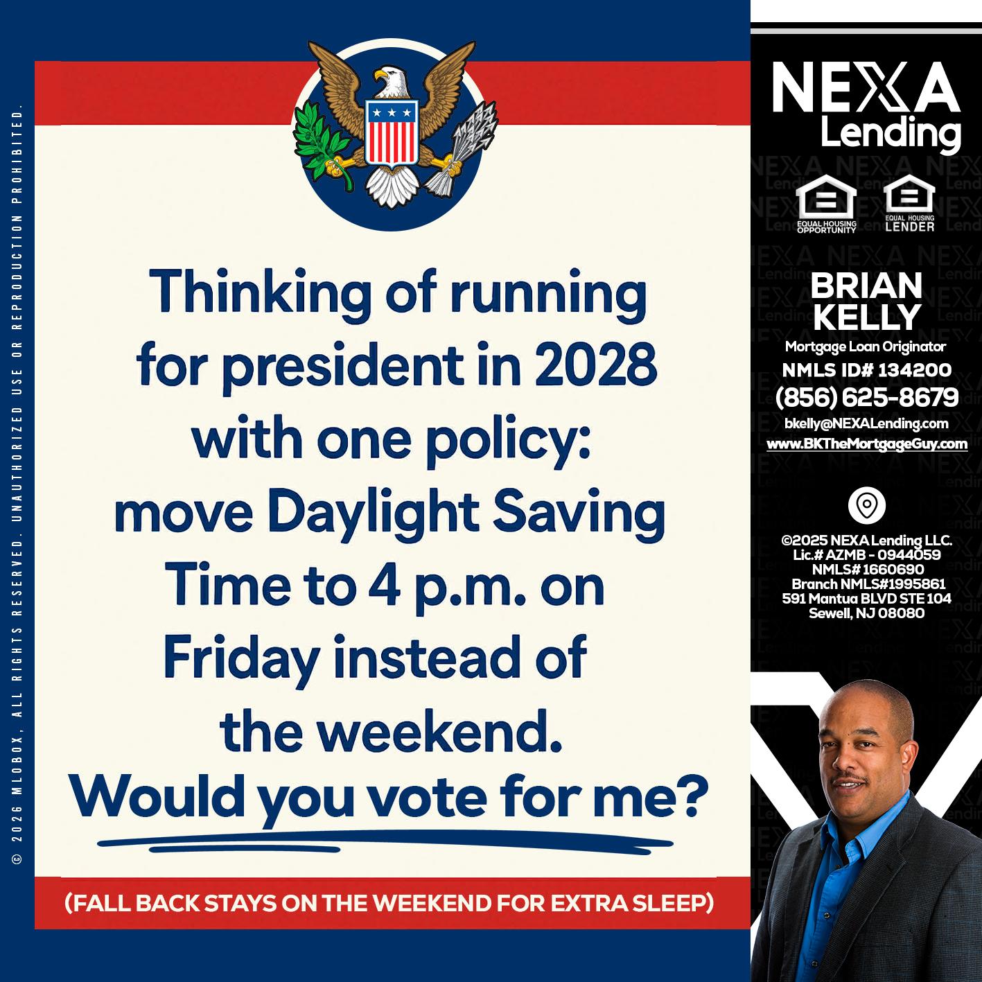 THINKING OF RUNING - Brian S. Kelly -Loan Officer