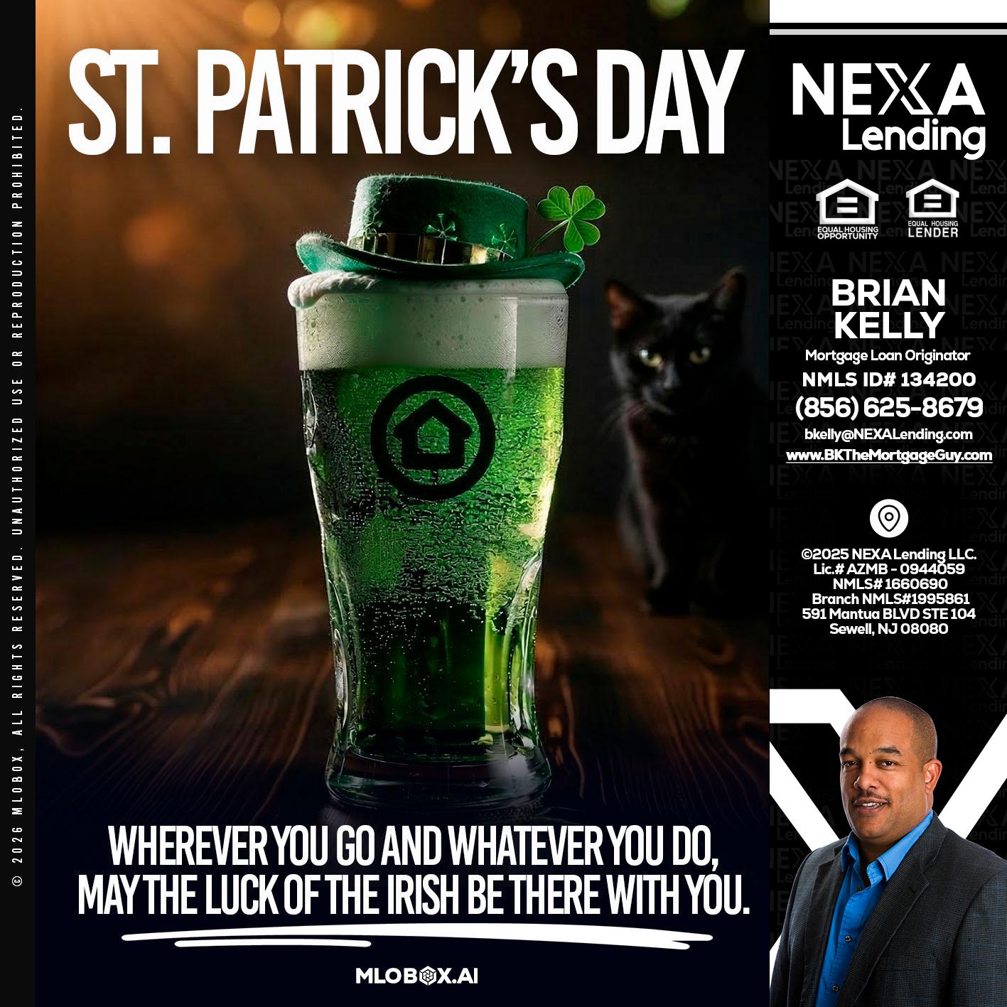 st. Patricks day - Brian S. Kelly -Loan Officer