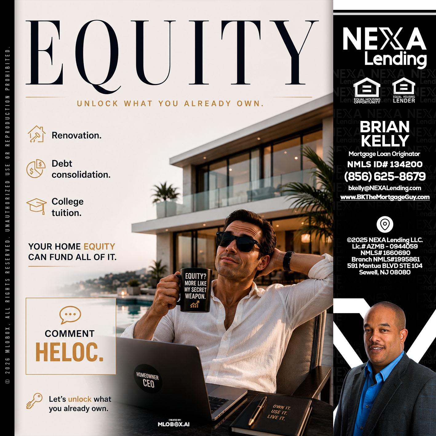 EQUITY - Brian S. Kelly -Loan Officer