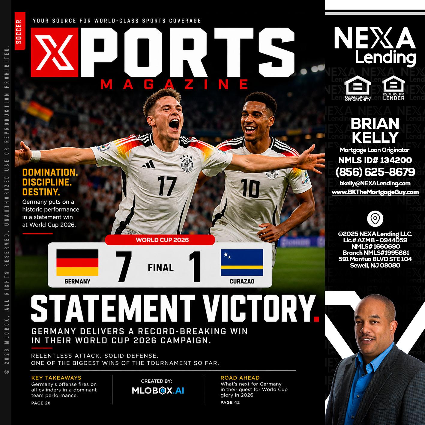 GERMANY VS CURASSAO (7-1) - Brian S. Kelly -Loan Officer
