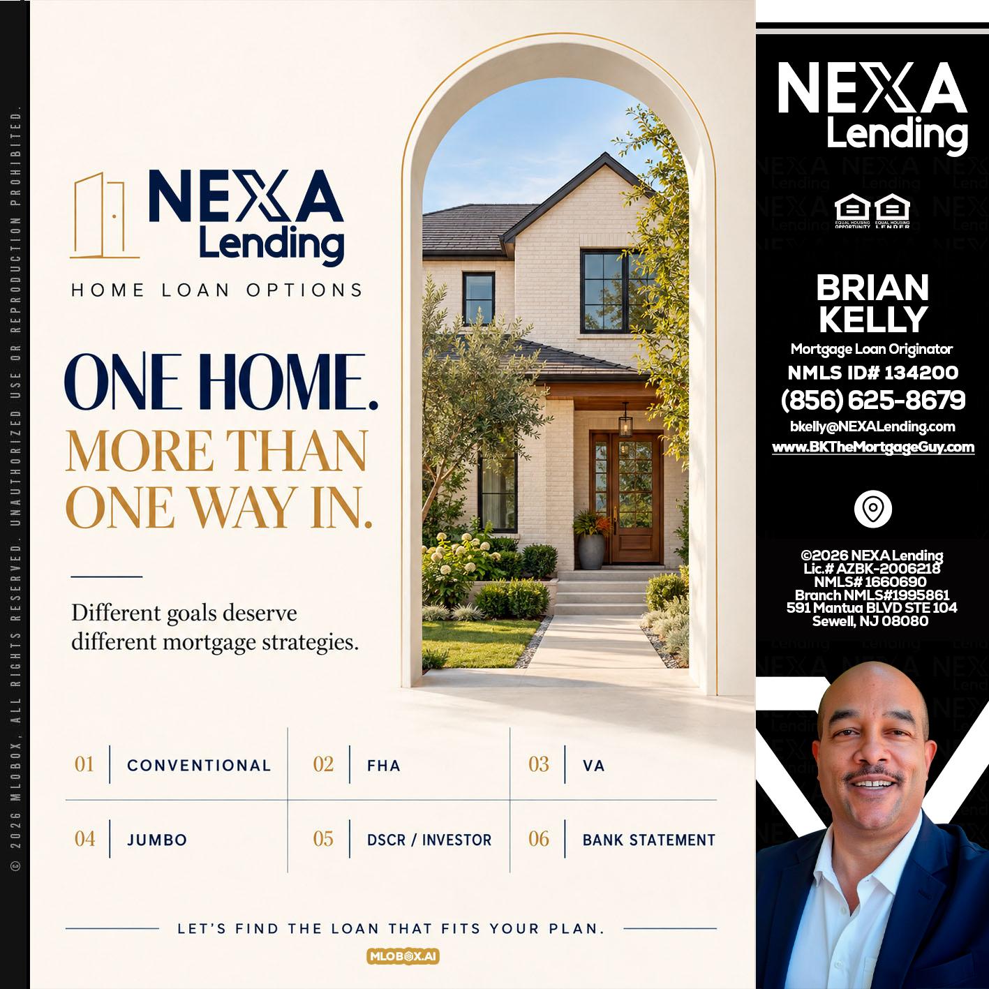 ONE HOME - Brian S. Kelly -Loan Officer